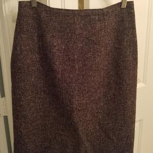 Banana Republic Black and Brown Tweed Pencil Skirt